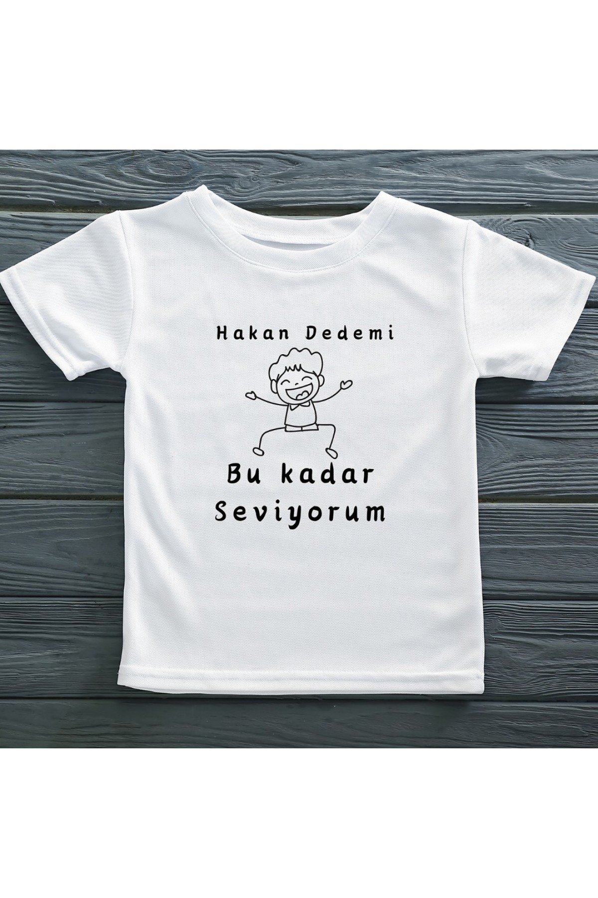 Dedemi Bu kadar Seviyorum Yazılı Çocuk Tişörtü