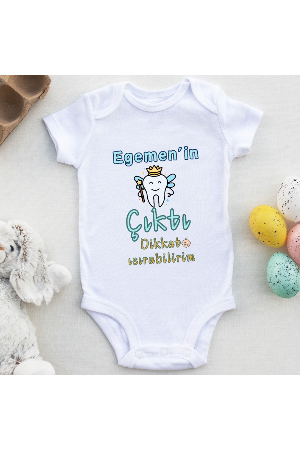 İlk Dişi Çıktı Dikkat Isırabilirim Yazılı Erkek Bebek Zıbın İlk Dişi Çıktı Dikkat Isırabilirim Yazılı Erkek Bebek Zıbın