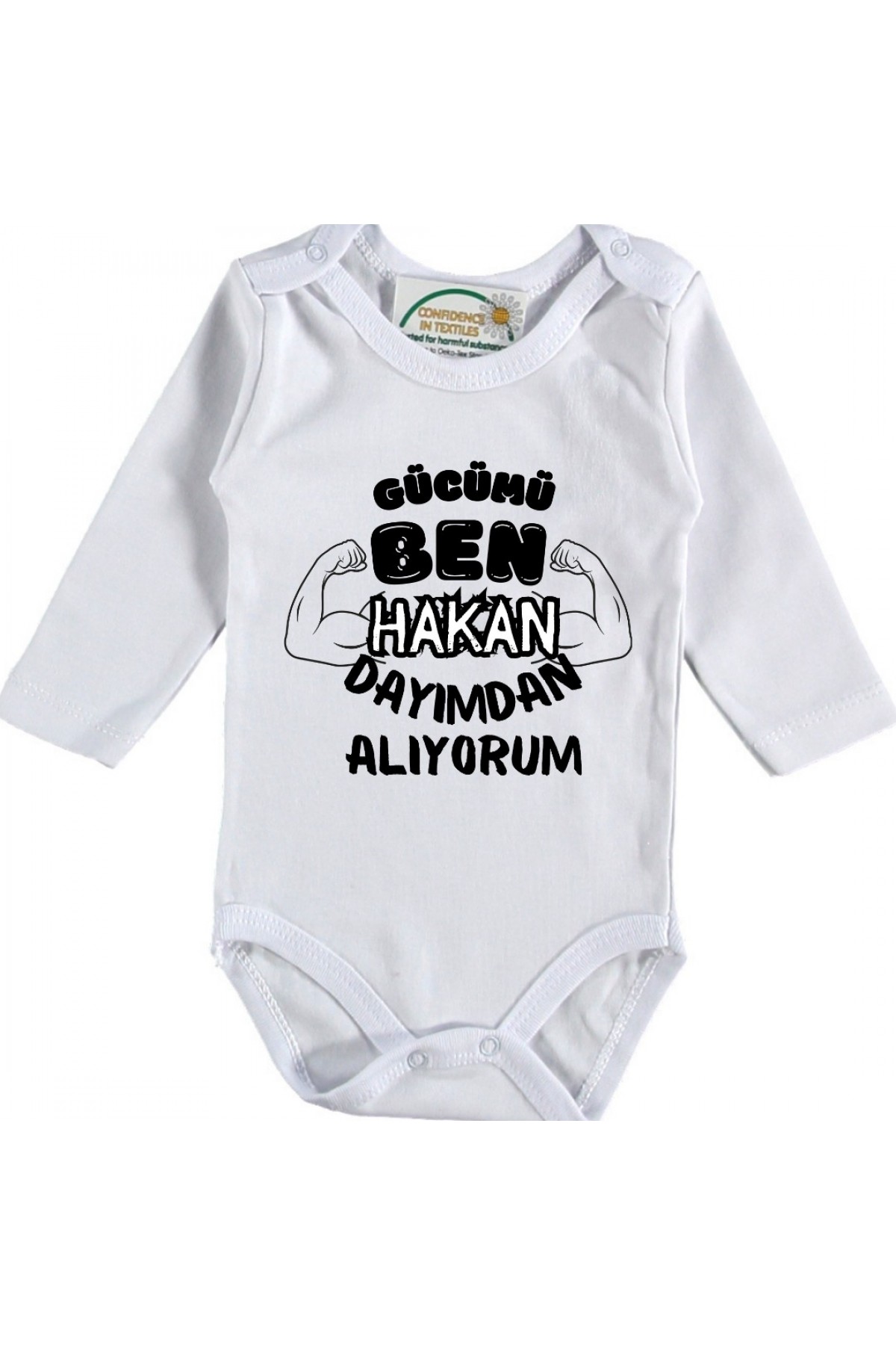 Gücümü Ben Dayımdan - Amcamdan Alıyorum Kişiye Özel Bebek Zıbın