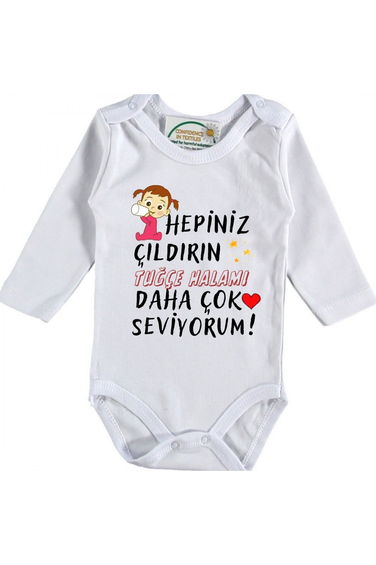 Hepiniz Çıldırın Halamı - Teyzemi Daha Çok seviyorum Yazılı kız Bebek Zıbın Hepiniz Çıldırın Halamı - Teyzemi Daha Çok seviyorum Yazılı kız Bebek Zıbın