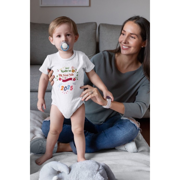 Bu benim İlk Yeni Yılım Kişiye Özel Bebek Zıbın
