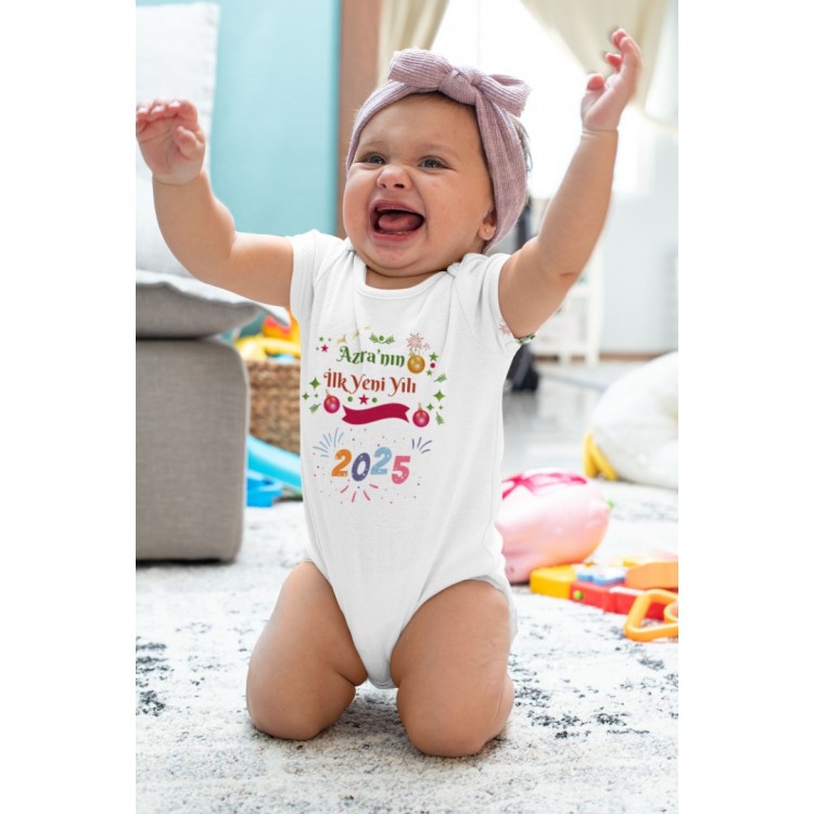 Bu benim İlk Yeni Yılım Kişiye Özel Bebek Zıbın