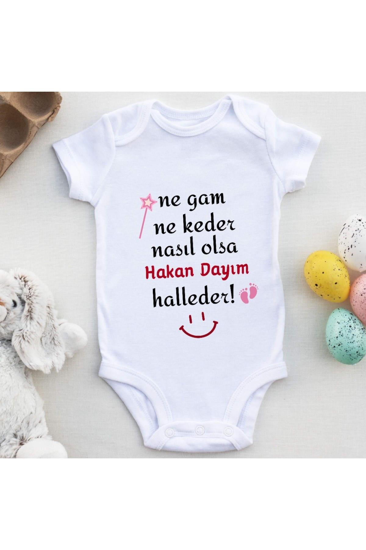 Ne Gam Ne Keder Nasıl Olsa Halleder Yazılı Kız Bebek Zıbın