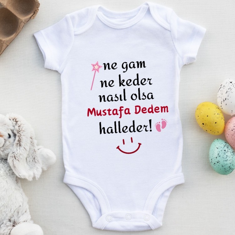 Ne Gam Ne Keder Nasıl Olsa Halleder Yazılı Kız Bebek Zıbın Ne Gam Ne Keder Nasıl Olsa Halleder Yazılı Kız Bebek Zıbın