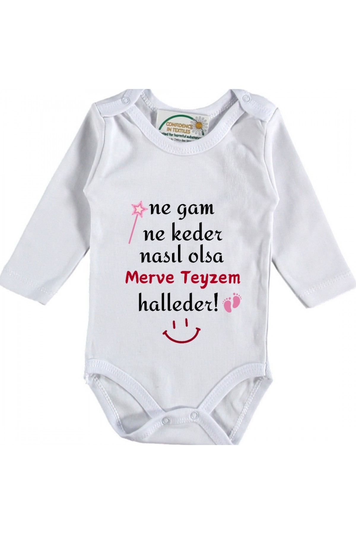 Ne Gam Ne Keder Nasıl Olsa Halleder Yazılı Kız Bebek Zıbın