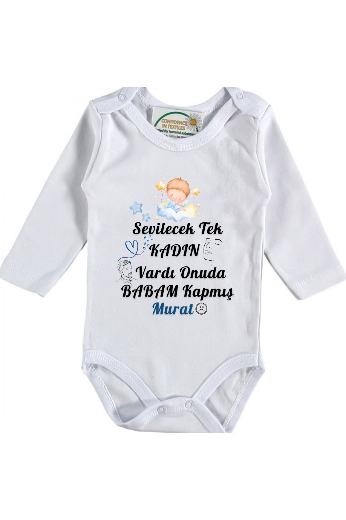 Sevilecek Tek Kadın Vardı Onu Da Babam Kapmış Yazılı Kişiye özel Bebek Zıbın