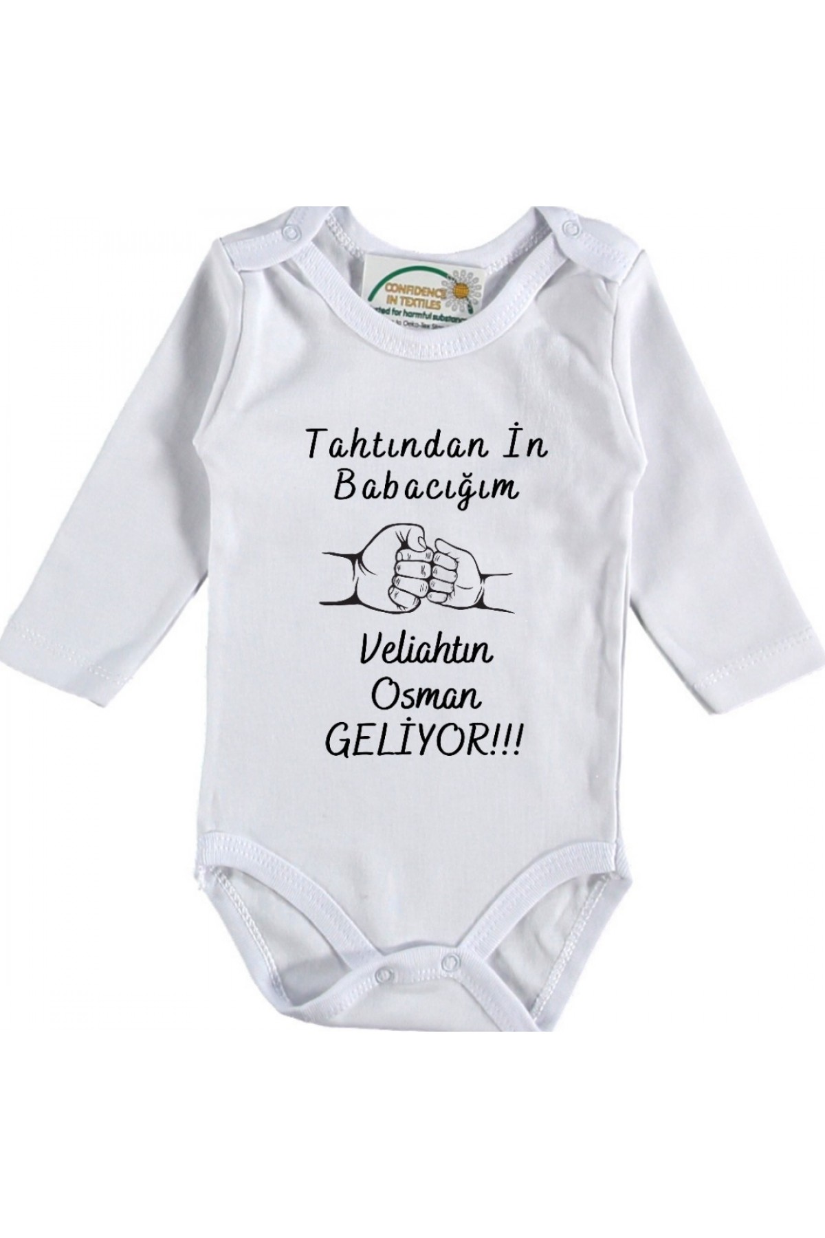 Tahtından in babacım Veliahtın Geliyor Yazılı Bebek Zıbın