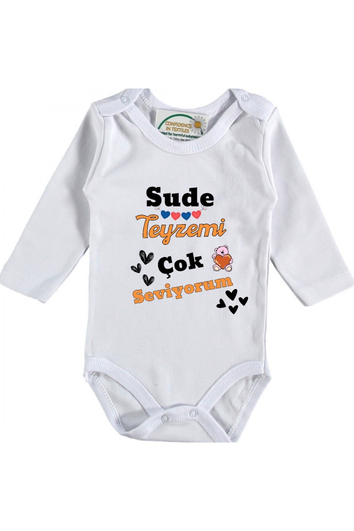 Teyzemi - Halamı Çok Seviyorum Yazılı Bebek Zıbın Teyzemi - Halamı Çok Seviyorum Yazılı Bebek Zıbın