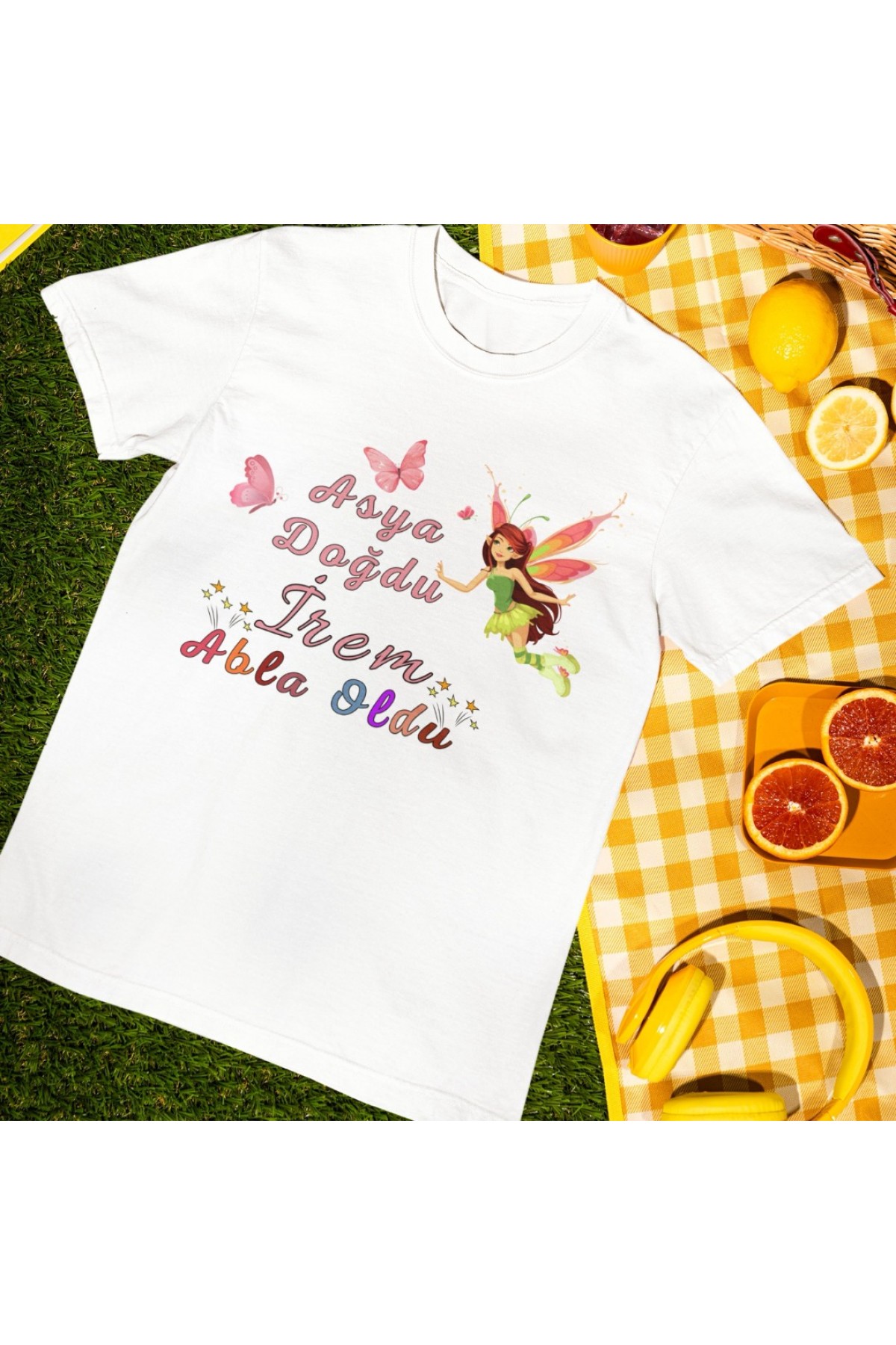 Abla Oldu Tasarımlı isim yazılabilen Kişiye Özel Çocuk Tişörtü - %100 Pamuklu Kumaş