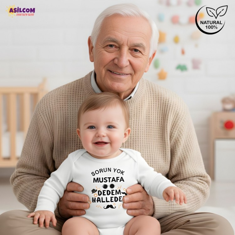 Kişiye Özel Dedem Halleder Bebek Body | Dede Torun Hediyesi