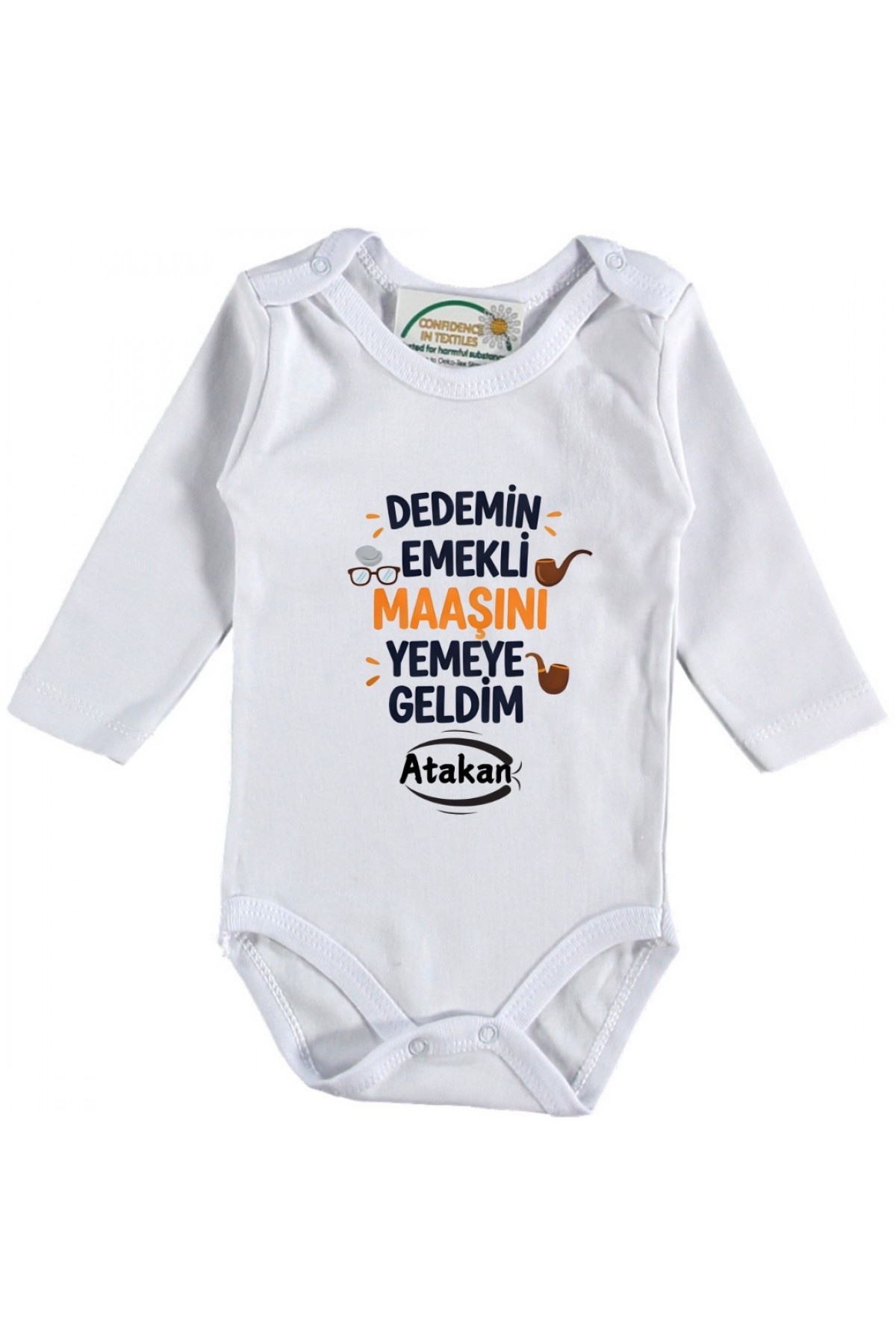Dedemin Emekli Maaşını Yemeye Geldim Zıbın | Kişiye Özel Bebek Giyim