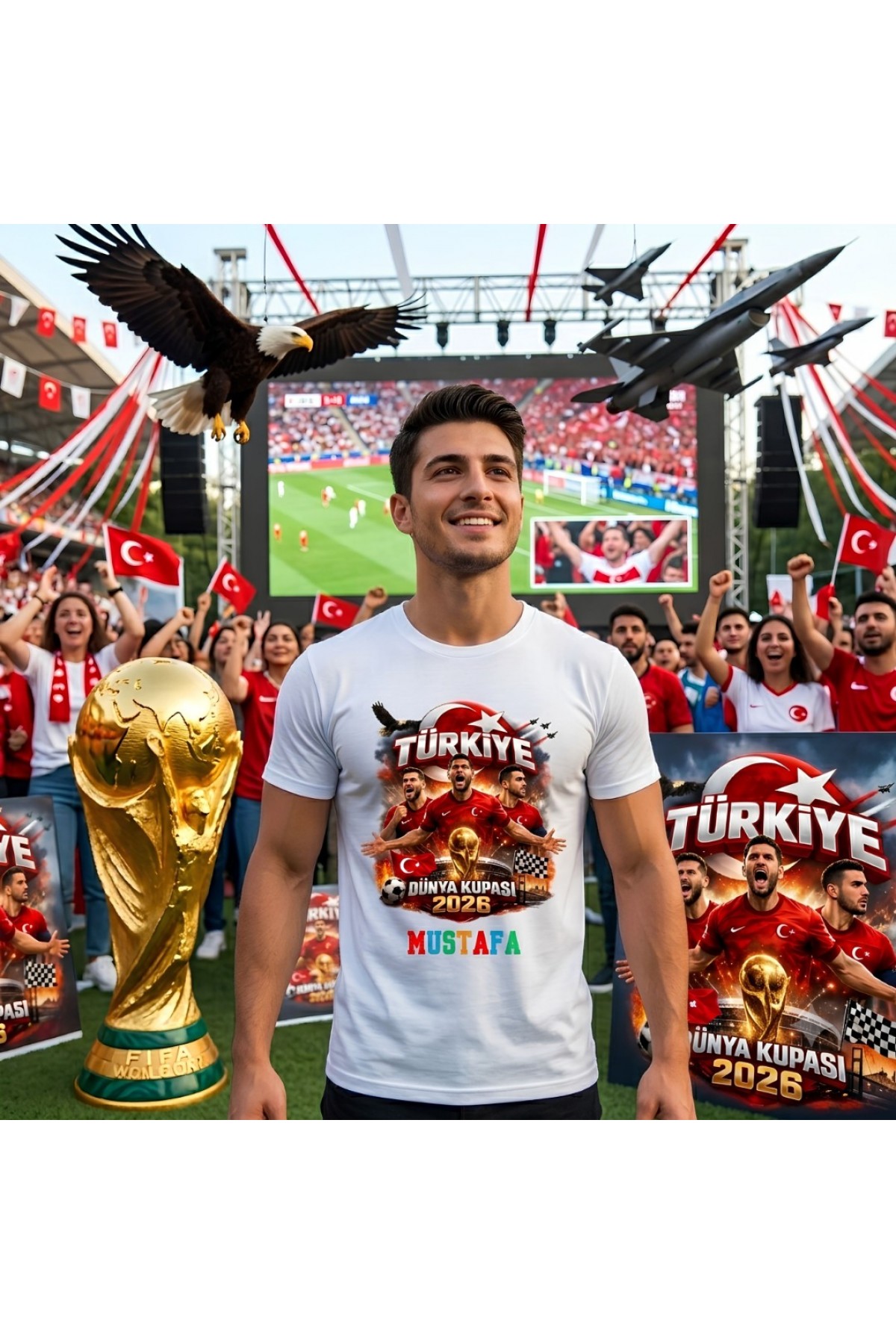Kişiye Özel Türkiye Dünya Kupası 2026 Tişörtü – İsim Baskılı %100 Pamuk Kişiye Özel Türkiye Dünya Kupası 2026 Tişörtü – İsim Baskılı %100 Pamuk